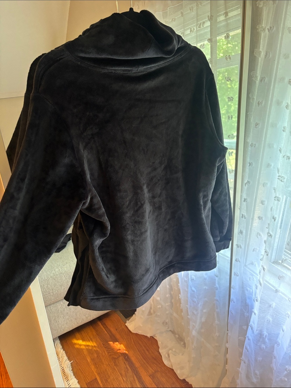 Athleta Black Plush Cowl Neck Sweater - Picture 3 of 4